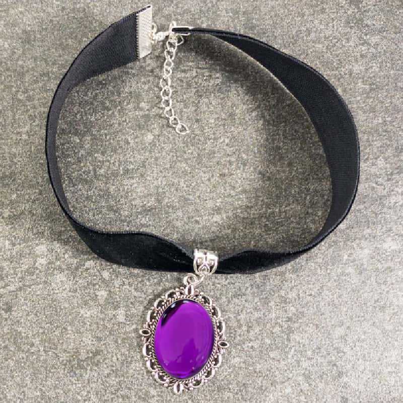 Purple Cameo water drop Choker - Women'S Victorian Accessories recension och pris