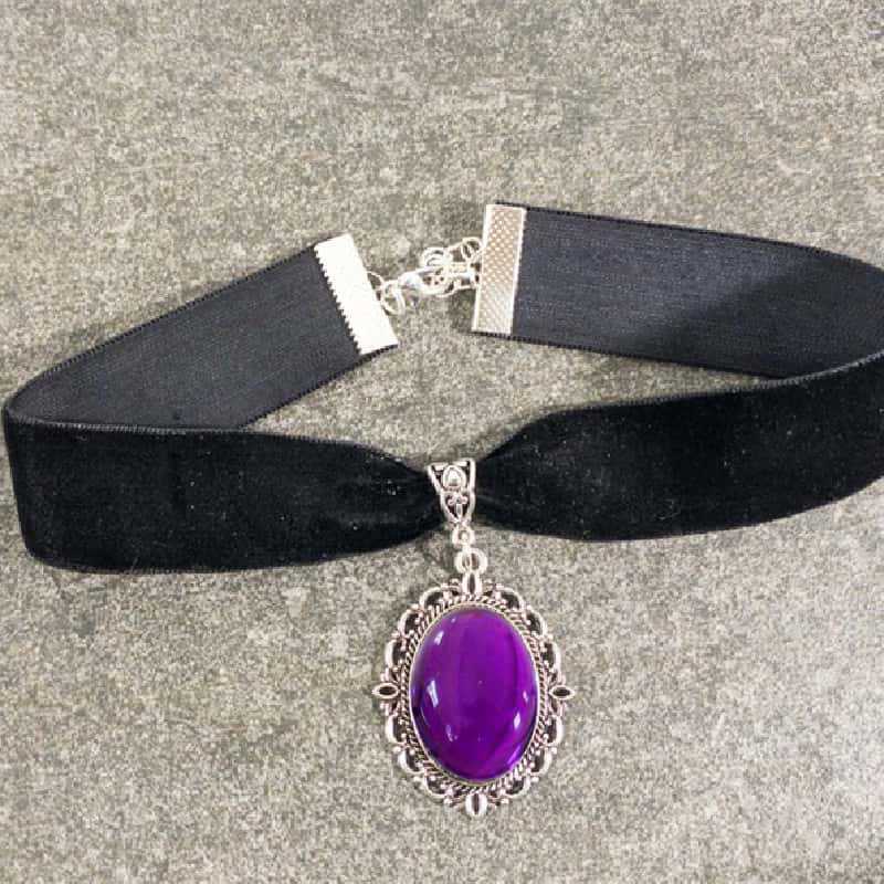 Purple Cameo water drop Choker - Women'S Victorian Accessories recension och pris