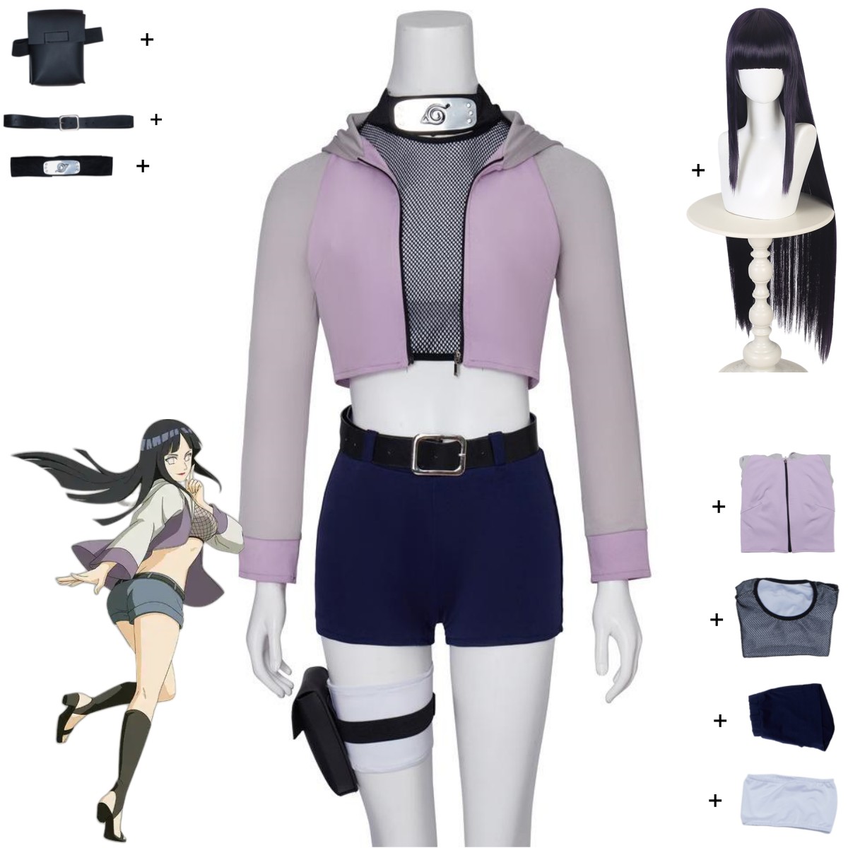 Anime Hyuga Hinata Cosplay Cos - Women Accessories Bag recension och pris