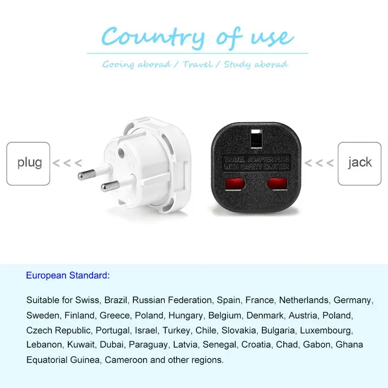 UK To EU Euro Electric Travel  - Women Accessories In Uk recension och pris