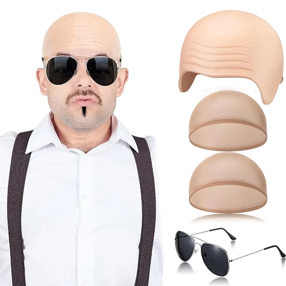4 Pcs Bald Caps Set Makeup Bal - Women Accessories Combo recension och pris