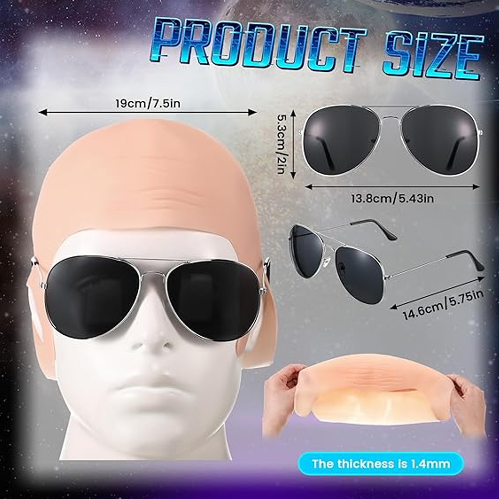 4 Pcs Bald Caps Set Makeup Bal - Women Accessories Combo recension och pris