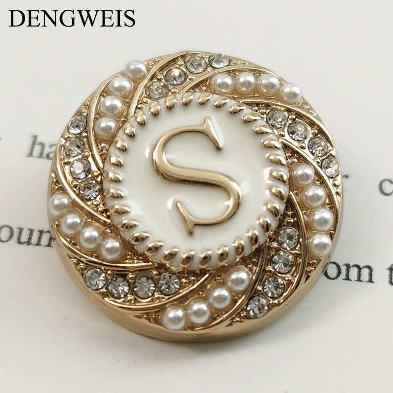 English Letter S Round Gold Me - Women Accessories In English recension och pris