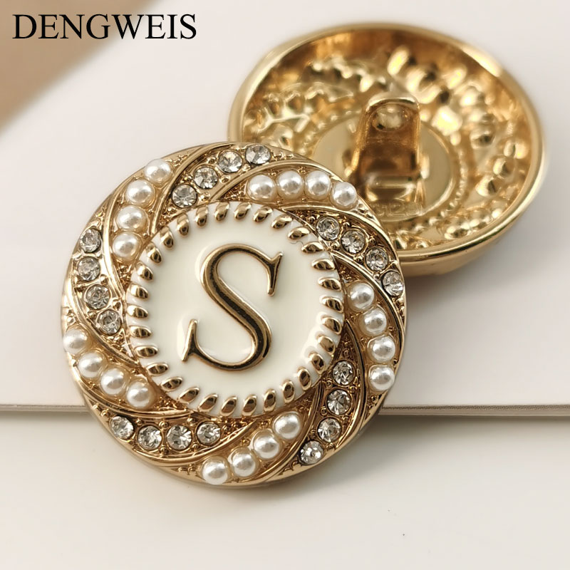 English Letter S Round Gold Me - Women Accessories In English recension och pris