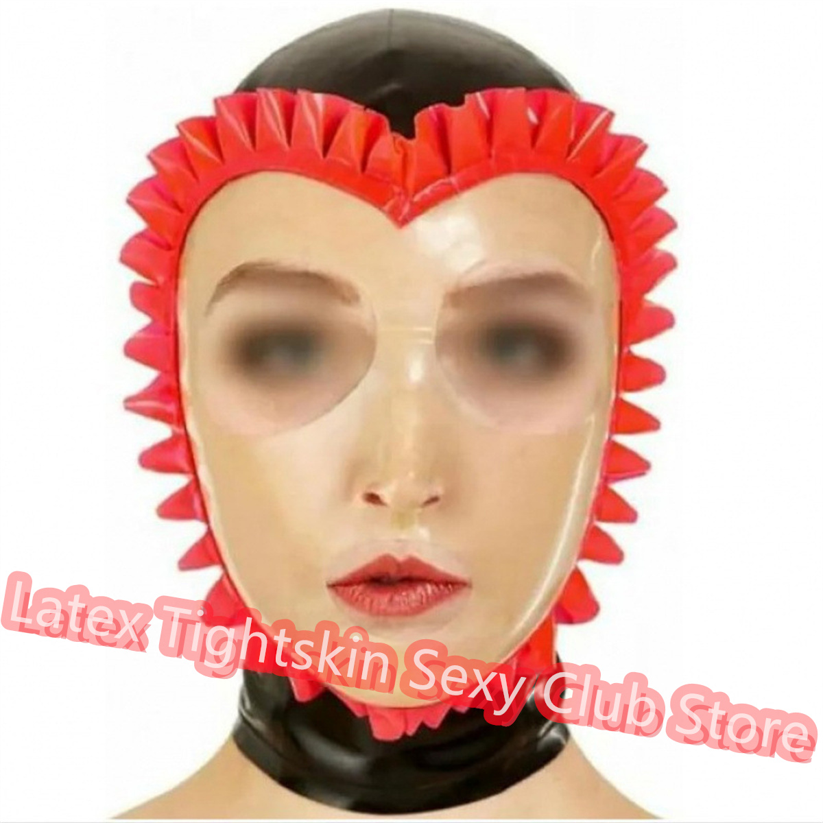 Latex Mask Rubber Hood Transpa - Women'S Red Accessories recension och pris