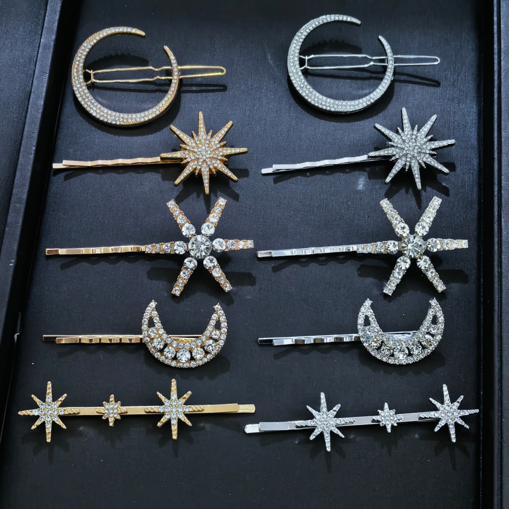 3/4 pcs set Crystal Star Hairp - Women Accessories On Sale recension och pris