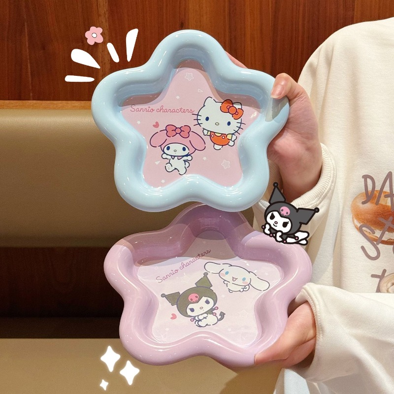 Cartoon Cat Print Ceramic Dinn - Women Accessories Combo recension och pris