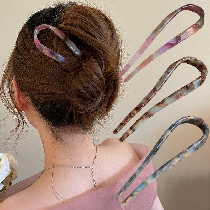 U-Shaped Hair Sticks Acetate A - Women Accessories On Sale recension och pris
