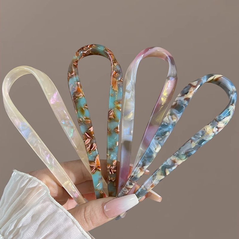 U-Shaped Hair Sticks Acetate A - Women Accessories On Sale recension och pris