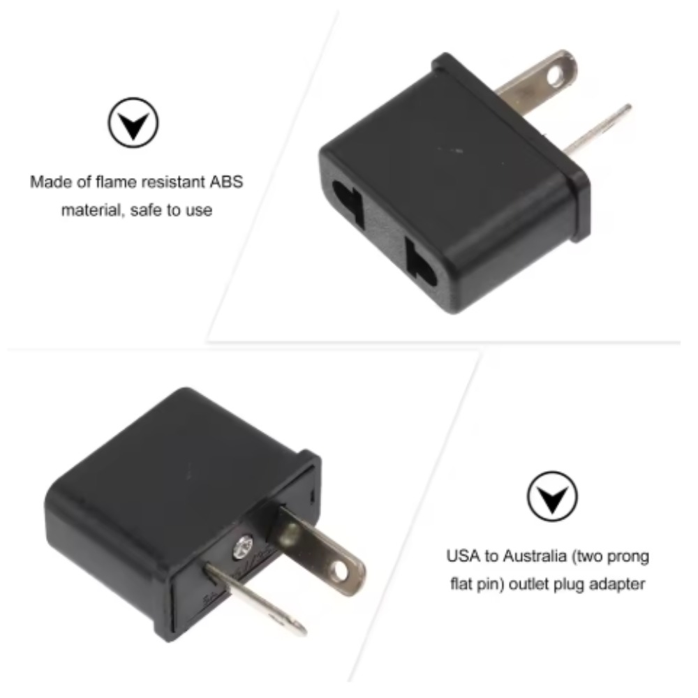 EU to US/AU Plug Adapter - Eur - Women Accessories In Uk recension och pris